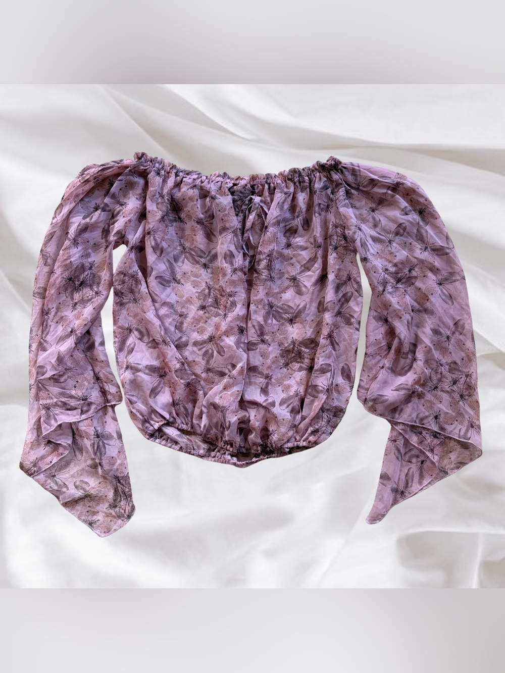 Y2K Butterfly Flowy Fairy Blouse
